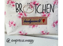 Stickdatei - Brot Liebe - Schiftzug Brötchen